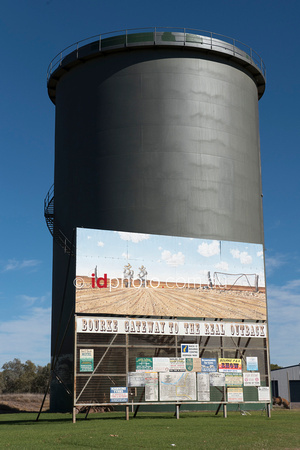Welcome sign with watertank at bourke, NSW