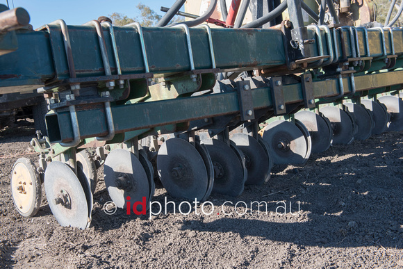 Repairing a seeder at Trafalgar property, Dirranbandi, QLD