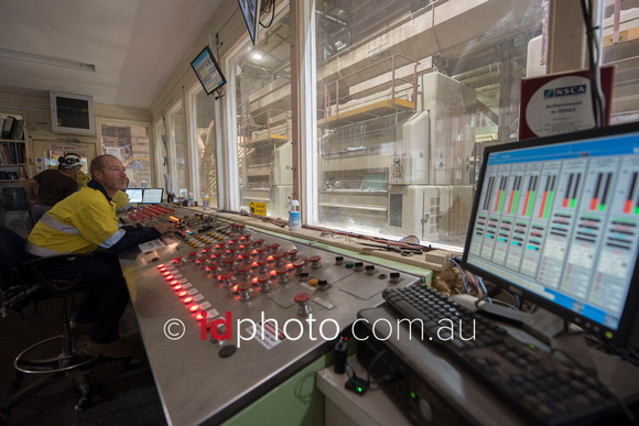 Adam Picton in the control room of Namoi Cotton Co-op Gin, Mungindi